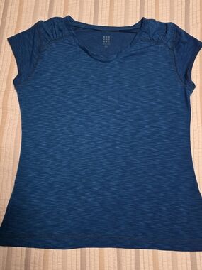 Title Nine Women's Short Sleeve Athletic Shirt in Blue